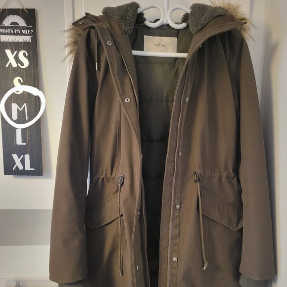 Aritzia Wilfred Parka - Olive Green (M) - Picture 3 of 8